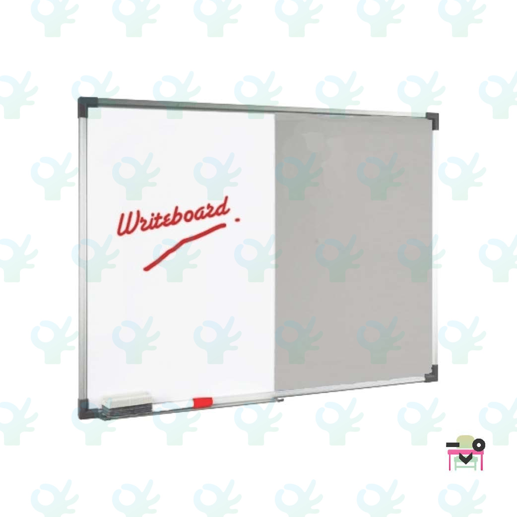 Ofiskita Aluminium Frame Dual Board Whiteboard And Notice Board Soft
